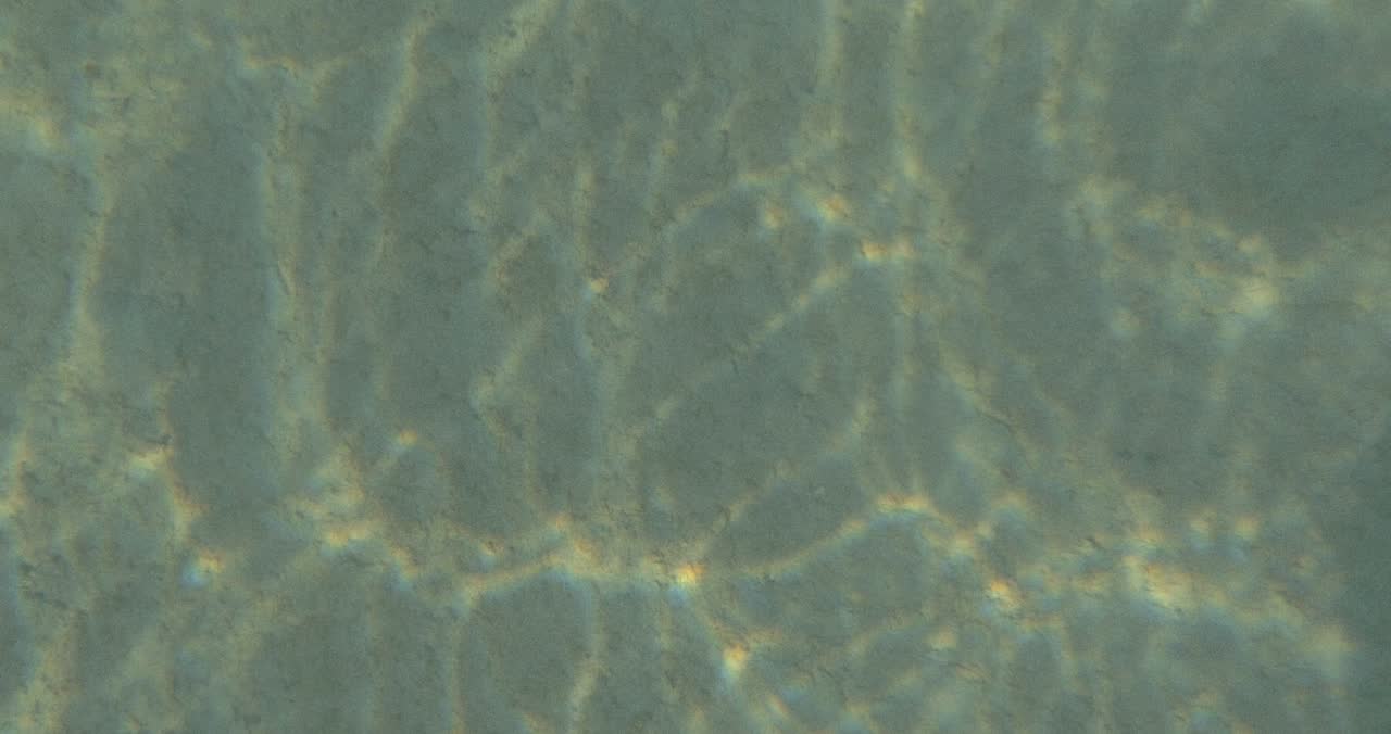 Sunlight rippling across clear water